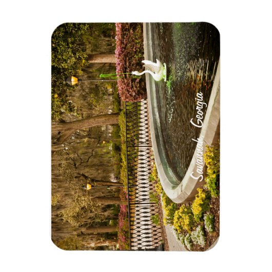St Patrick's Day - Forsyth Fountain, Savannah, GA Magnet (Vertikal)