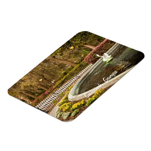 St Patrick's Day - Forsyth Fountain, Savannah, GA Magnet (Linke Seite)