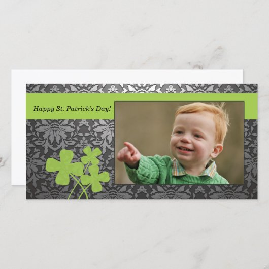 St. Patrick's Day Foto Card (Vorne/Hinten)