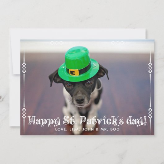 St Patrick's Day Foto Card Karte (Vorderseite)