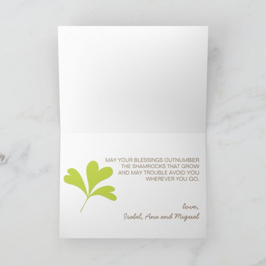 St. Patricks Day Foto Collage Green Kleeblatt Karte (Innenseite)