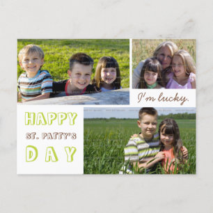St. Patrick's Day Foto Collage Postcard Vorlage Postkarte
