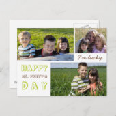 St. Patrick's Day Foto Collage Postcard Vorlage Postkarte (Vorne/Hinten)