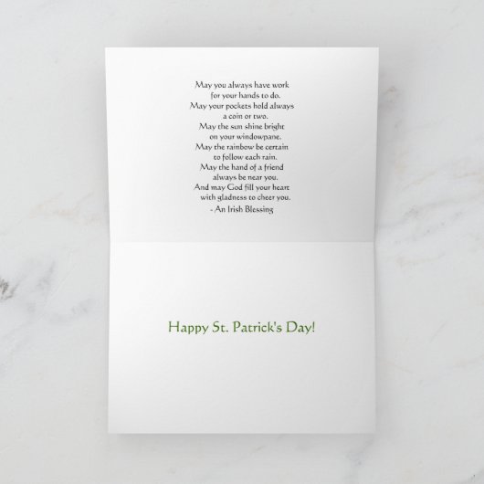 St. Patrick's Day Foto Frame Template Karte (Innenseite)