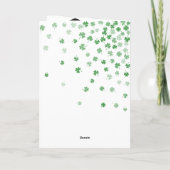 St. Patrick's Day Foto Karte (Rückseite)