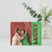 St Patrick's Day Foto Postcard Template | Ausschne Postkarte (Stehend Vorderseite)