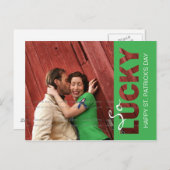 St Patrick's Day Foto Postcard Template | Ausschne Postkarte (Vorne/Hinten)
