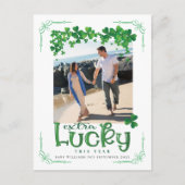 St Patrick's Day Foto Schwangerschaft Ankündigungspostkarte (Vorderseite)