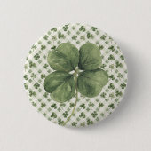  St Patrick's Day Four Leaf Clover  Button (Vorderseite)