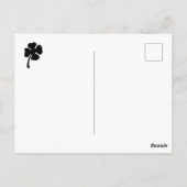 St. Patrick's Day Four Leaf Gold Clover Postkarte (Rückseite)