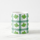 St Patricks Day Four Leaf Lucky Clover Pattern Kaffeetasse (Mittel)