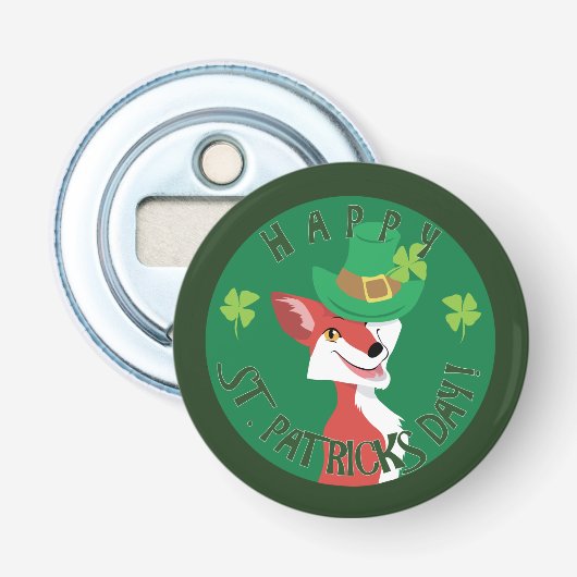 St. Patrick's Day Fox Flaschenöffner (Vorderseite)