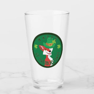 St. Patrick's Day Fox Glas