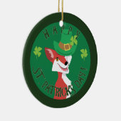 St. Patrick's Day Fox Keramikornament (Rechts)