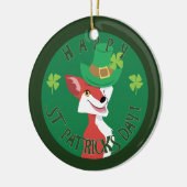 St. Patrick's Day Fox Keramikornament (Links)