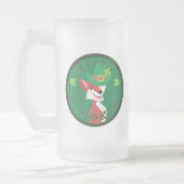 St. Patrick's Day Fox Mattglas Bierglas (Links)