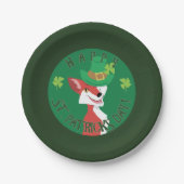 St. Patrick's Day Fox Pappteller (Vorderseite)