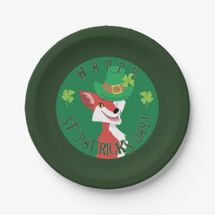 St. Patrick's Day Fox Pappteller