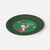 St. Patrick's Day Fox Pappteller (Schrägansicht)