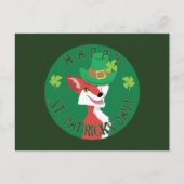 St. Patrick's Day Fox Postkarte (Vorderseite)
