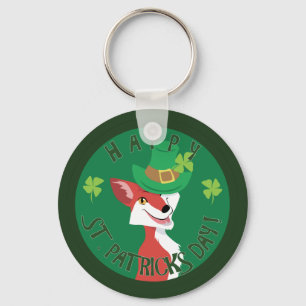 St. Patrick's Day Fox Schlüsselanhänger