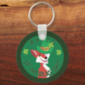 St. Patrick's Day Fox Schlüsselanhänger (Vorderseite)