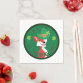 St. Patrick's Day Fox Serviette (Beispiel)