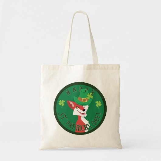 St. Patrick's Day Fox Tragetasche (Vorne)