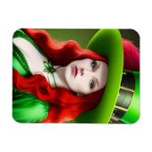 St. Patricks Day Frau im Grünen Thema Magnet (Horizontal)