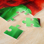 St. Patricks Day Frau in grüner Spitzmütze Puzzle (Seite)