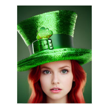 St. Patricks Day Frau in Tophat