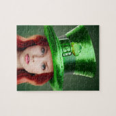 St. Patricks Day Frau in Tophat Puzzle (Horizontal)