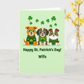 St. Patricks Day Frau Karte (Gelbe Blume)