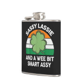 St. Patrick's Day Freche Göre Lustiger Shamrock Ir Flachmann (Links)