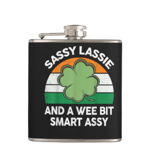 St. Patrick's Day Freche Göre Lustiger Shamrock Ir Flachmann