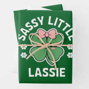 St Patricks Day Freche Kleine Göre Kinder Mädchen Geschenkpapier Set
