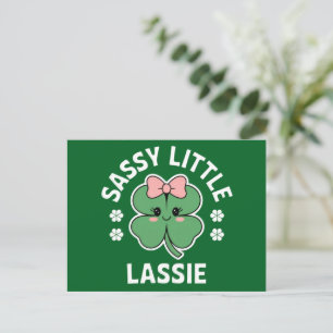 St Patricks Day Freche Kleine Göre Kinder Mädchen Postkarte