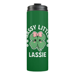 St Patricks Day Freches kleines Mädchen Kinder Thermosbecher