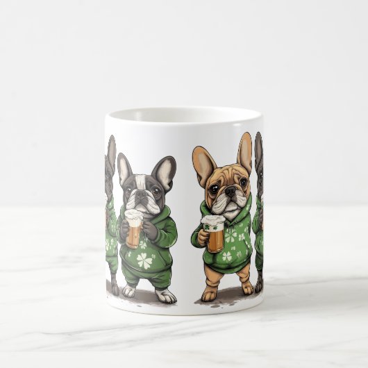 St. Patrick's Day French Bulldogs Kaffeetasse (Mittel)