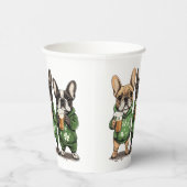 St. Patrick's Day French Bulldogs Pappbecher (Rechts)