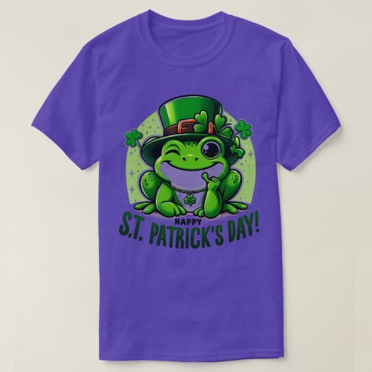 St Patricks Day Frog Face Saint Pattys Paddys Men T-Shirt (Design vorne)