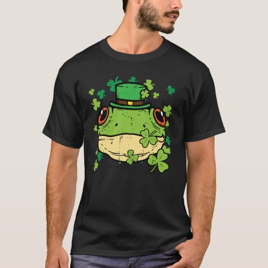 St Patricks Day Frog Face Saint Pattys Paddys Men  T-Shirt (Vorderseite)