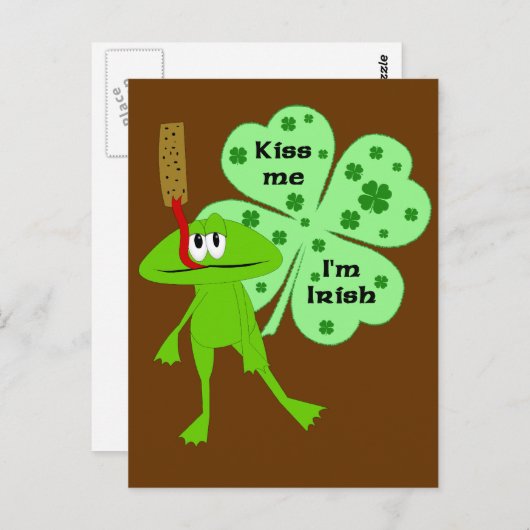 St. Patrick's Day Frog Postcard Postkarte (Vorne/Hinten)