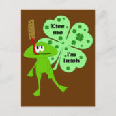 St. Patrick's Day Frog Postcard Postkarte (Vorderseite)