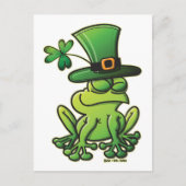St. Patrick's Day Frog Postkarte (Vorderseite)