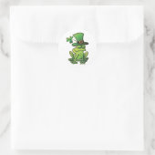 St. Patrick's Day Frog Runder Aufkleber (Tasche)