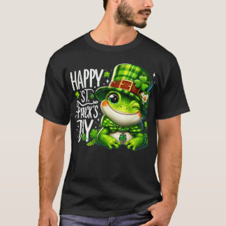 St Patricks Day Frosch Gesicht Saint Pattys Paddys T-Shirt