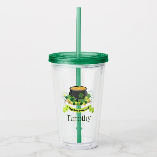 St. Patrick's Day Fun Acryltrinkbecher (Vorderseite)