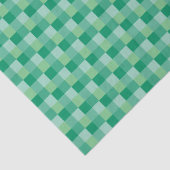 St. Patrick's Day Fun Adorable Green Checkerboard Seidenpapier (Detail)