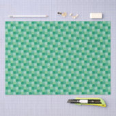 St. Patrick's Day Fun Adorable Green Checkerboard Seidenpapier (Handwerk)
